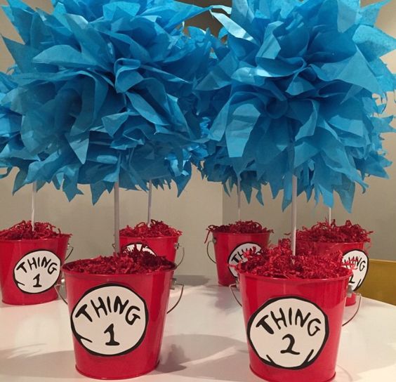 Thing 1 and Thing 2 Table Decorations Thing 1 and Thing 2 Party Decorations
