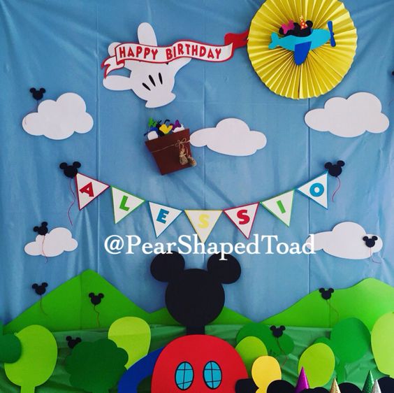 Mickey Mouse Clubhouse Wall Mural Mickey Mouse Clubhouse Party Decoration