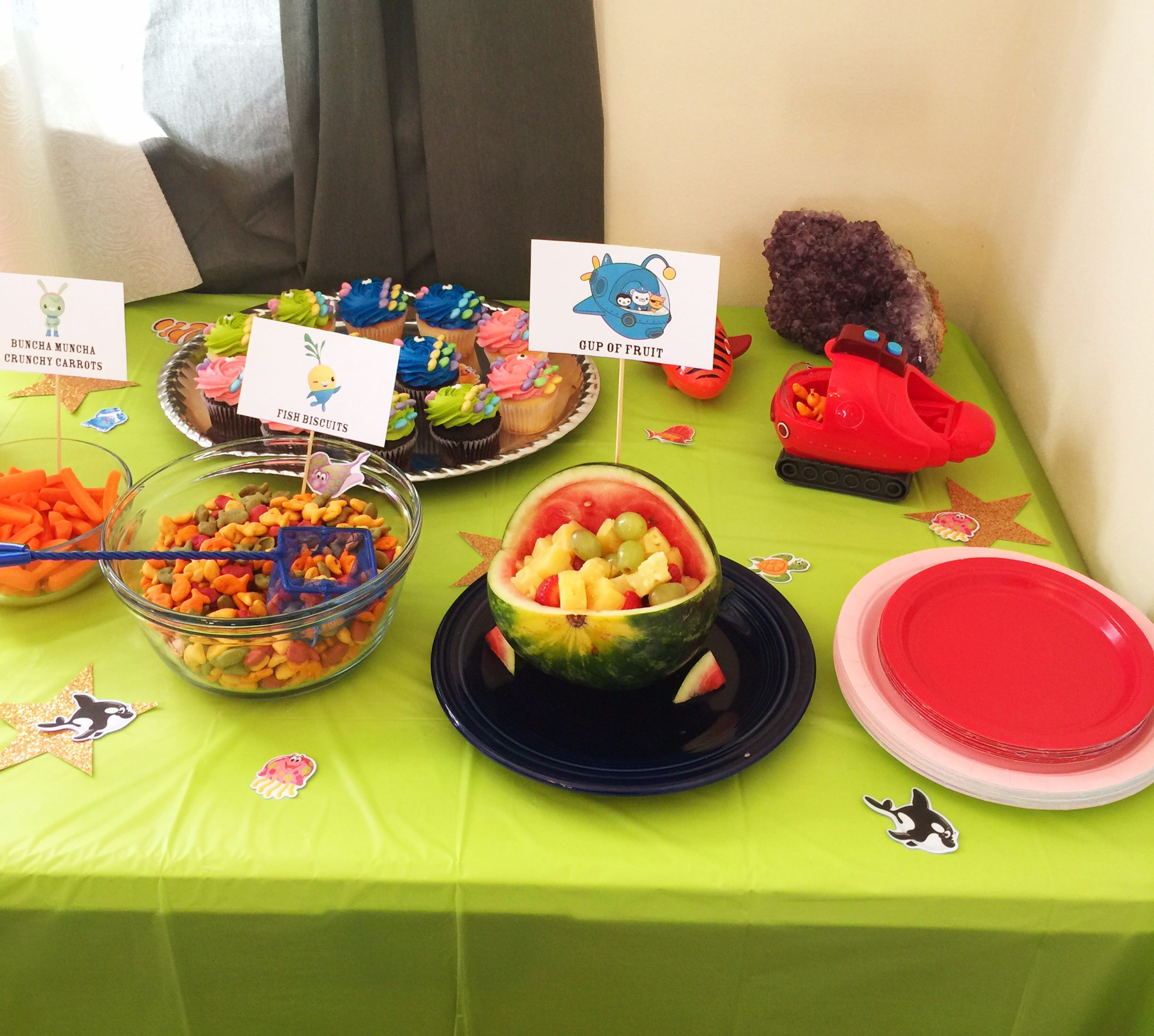 Snack Table Under the Sea Party Food